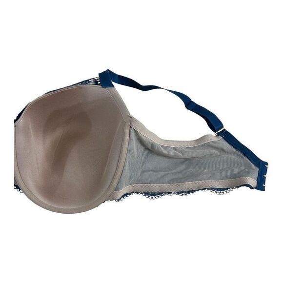 Third Love Turquoise Floral Lace Underwired Bra Size 42F Lightly Lined Lingerie - Picture 5 of 10